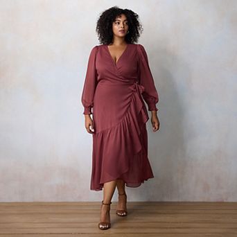 Plus Size LC Lauren Conrad Wrap Maxi Dress