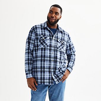 Big & Tall Sonoma Goods For Life® Long Sleeve Knit Button Down Shirt