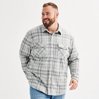 Big & Tall Sonoma Goods For Life® Long Sleeve Knit Button Down Shirt
