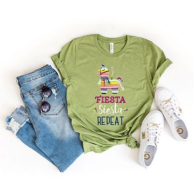 Fiesta Siesta Repeat Short Sleeve Graphic Tee