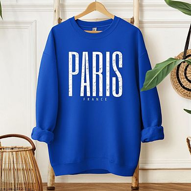 Paris France Distressed Sweatshirt
