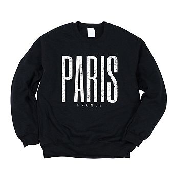 Paris France Distressed Sweatshirt
