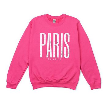 Paris France Distressed Sweatshirt
