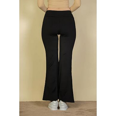 High Waisted Front Pocket Flare Pants