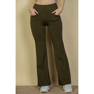 High Waisted Front Pocket Flare Pants