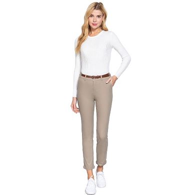 Cottonpan Twill Belted Long Pants