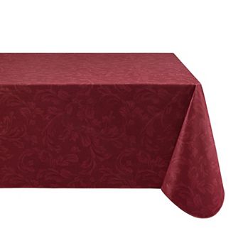 Elrene Home Fashions Camile Floral Scroll Damask Square/rectangle Vinyl Tablecloth
