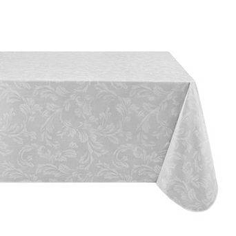 Elrene Home Fashions Camile Floral Scroll Damask Square/rectangle Vinyl Tablecloth