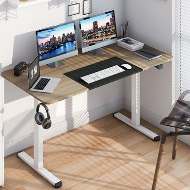 Electric Height Adjustable Office Desk With Hook