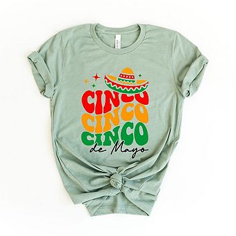 Cinco De Mayo Stacked Short Sleeve Graphic Tee