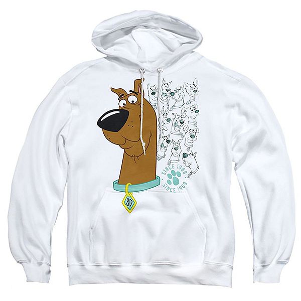 Scooby Doo Evolution Of Scooby Doo Adult Pull Over Hoodie