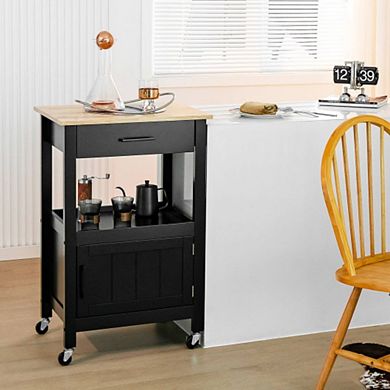 Kitchen Island With Storage Drawer And 3 Hooks