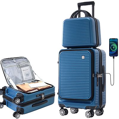 Merax Carry on Luggage 20 Inch Front Open Luggage Lightweight Suitcase