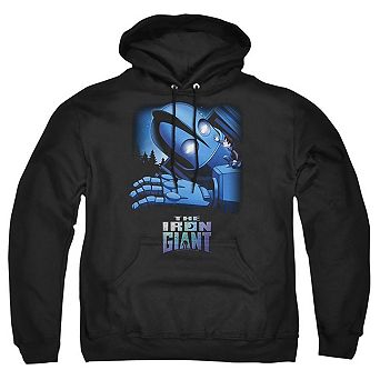 Iron Giant Giant And Hogarth Adult Pull Over Hoodie