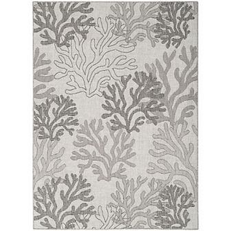 Nourison Garden Oasis Nautical Coral Beach Outdoor Rug