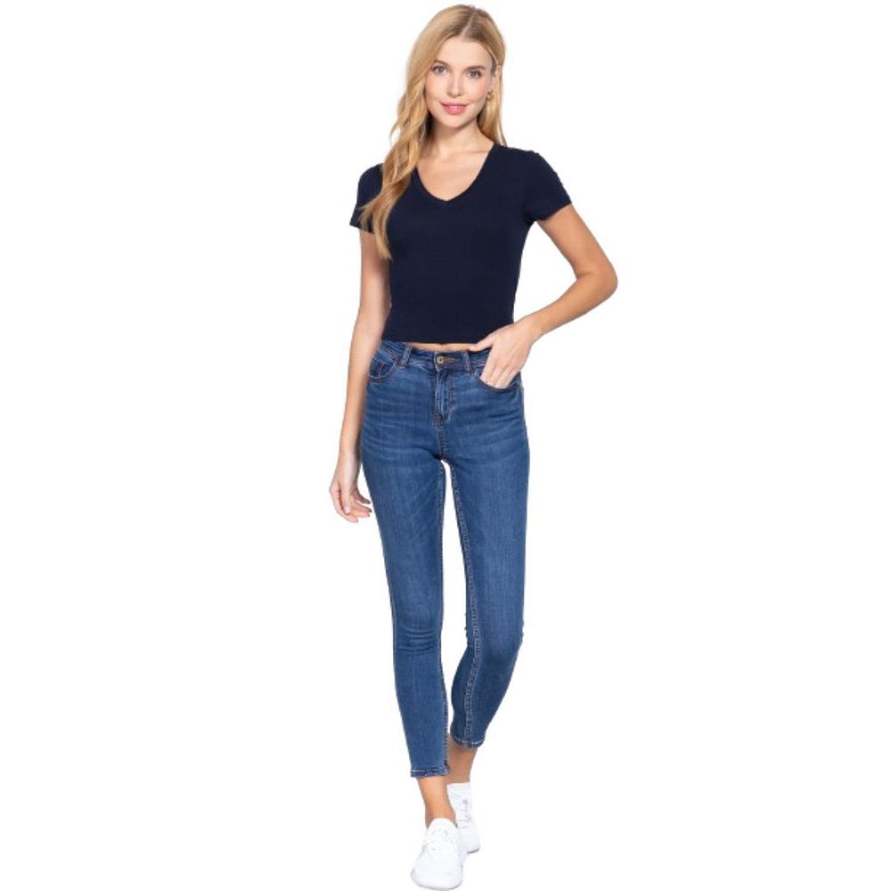 Crop Top V neck main image 0