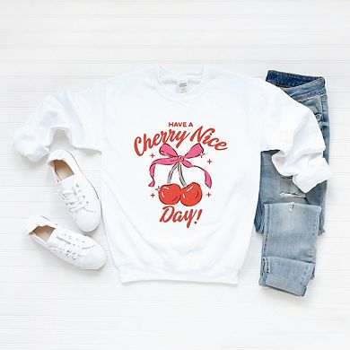 Coquette Cherry Nice Day Sweatshirt