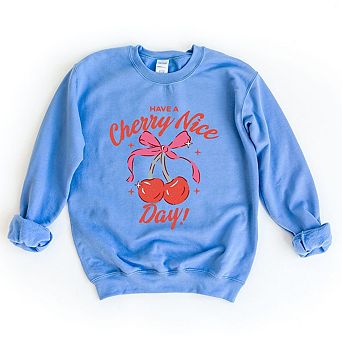Coquette Cherry Nice Day Sweatshirt