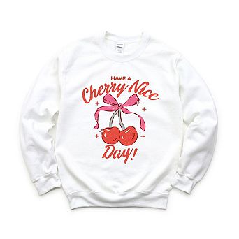 Coquette Cherry Nice Day Sweatshirt