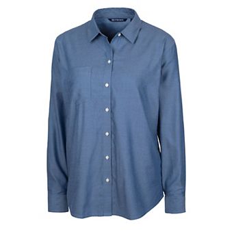 Cutter & Buck Womens Windward Twill Long Sleeve Shirt