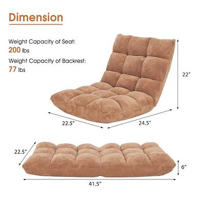 Adjustable 14-position Cushioned Floor Chair