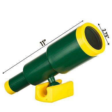 Green and Yellow Plastic Outdoor Gym Playground Pirate Ship Telescope, Binocular for Kids