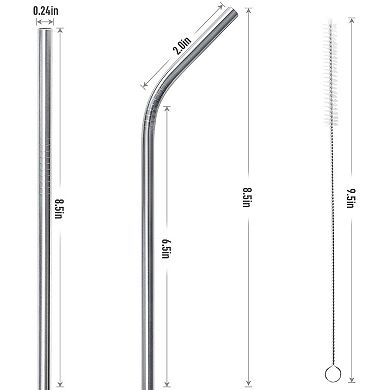 Zulay Kitchen Stainless Steel Reusable Straws