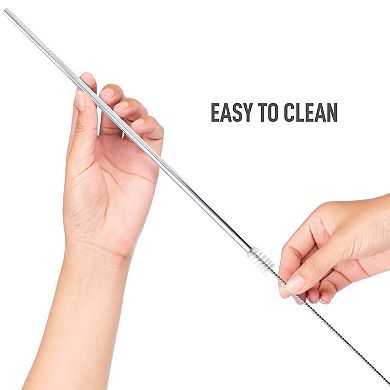 Zulay Kitchen Stainless Steel Reusable Straws