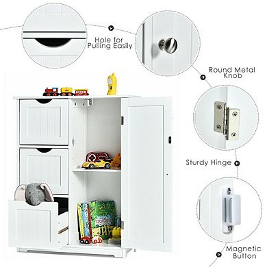 Floor Cabinet With 3 Drawers And 1 Cupboard