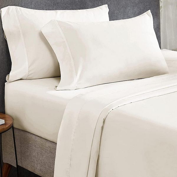 Modern Living 100% Pima Cotton Sheet Set Queen Ivory