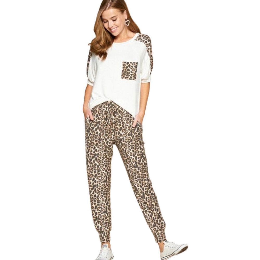 MONOMEE WENDY ANIMAL PRINT TOP