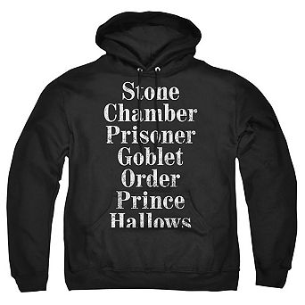 Harry Potter Titles Adult Pull Over Hoodie