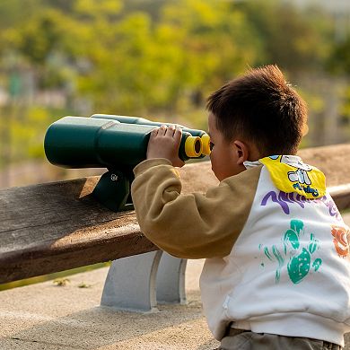 Green and Yellow Plastic Outdoor Gym Playground Pirate Ship Double Telescope