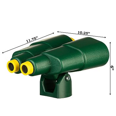 Green and Yellow Plastic Outdoor Gym Playground Pirate Ship Double Telescope