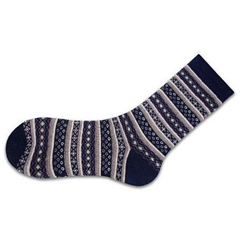 Flower Pattern Cotton Crew (mid-calf) Socks 2-pair Pack