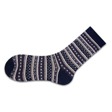 Flower Pattern Cotton Crew (mid-calf) Socks 2-pair Pack