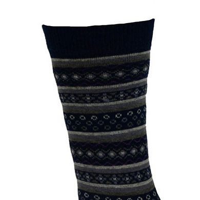 Flower Pattern Cotton Crew (mid-calf) Socks 2-pair Pack