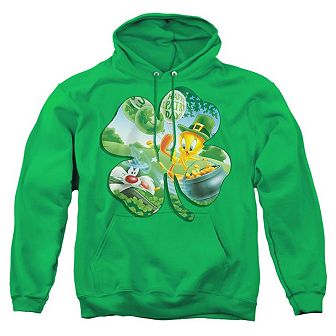 Looney Tunes Tweety Shamrock Adult Pull Over Hoodie