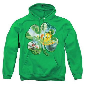 Looney Tunes Tweety Shamrock Adult Pull Over Hoodie