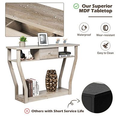 Modern Sofa Accent Table With Drawer