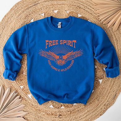 Simply Sage Market Free Spirit Distressed Eagle Sweatshirt