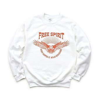 Simply Sage Market Free Spirit Distressed Eagle Sweatshirt