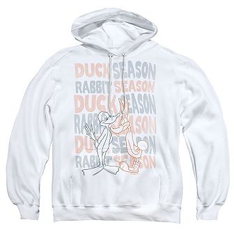 Looney Tunes Duck Season Rabbit Season Adult Pull Over Hoodie