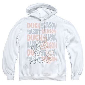 Looney Tunes Duck Season Rabbit Season Adult Pull Over Hoodie