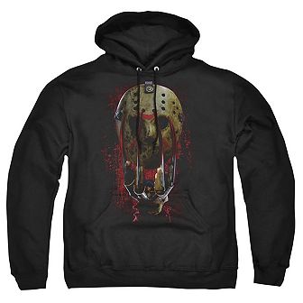 Freddy Vs Jason Mask And Claws Adult Pull Over Hoodie