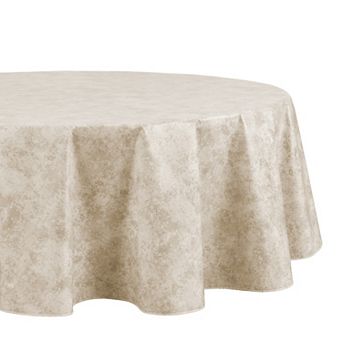 Elrene Home Fashions Mesa Marble Printed Round/oval Vinyl Tablecloth