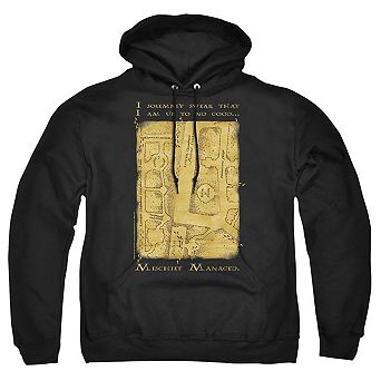 Harry Potter Marauders Map Interior Words Adult Pull Over Hoodie