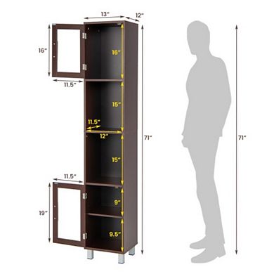 Tall Tower Bathroom Storage Cabinet And Organizer Display Shelves
