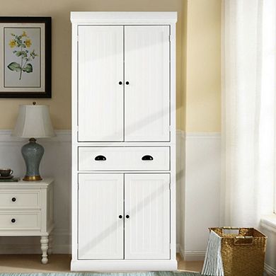 Cupboard Freestanding Kitchen Cabinet W/ Adjustable Shelves