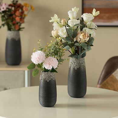 Ceramic Centerpiece Table Vase for Home Decor, Housewarming Gift Set of 3